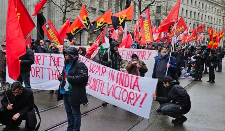 İsviçre’nin Zürih Şehrinde Kagaar Operasyonu Protesto edildi