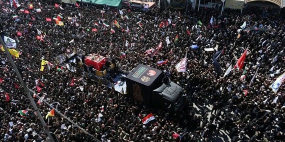 Hamaney için Irak’ta cenaze töreni düzenlendi